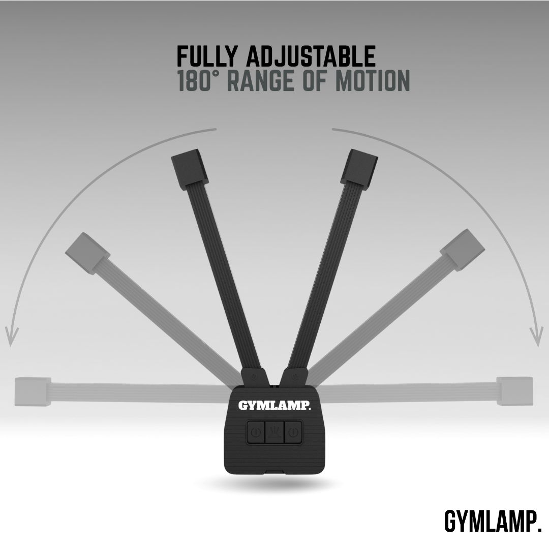 Gym Lamp for Posing, Gym Light Posing Lights for Bodybuilding, Portable Magnet LED Flashlight with 7th Gear Dimming & 180 Degree Folding USB Rechargeable Gym Lighting