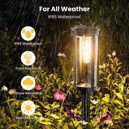 🌙✨ Retro-style solar garden light: Buy 2, get 1 FREE! 🏡💡 Filament design, IP65 waterproof & 14-hour illumination for cozy summer evenings
