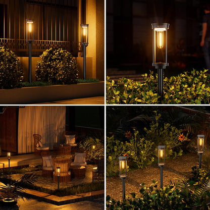 🌙✨ Retro-style solar garden light: Buy 2, get 1 FREE! 🏡💡 Filament design, IP65 waterproof & 14-hour illumination for cozy summer evenings
