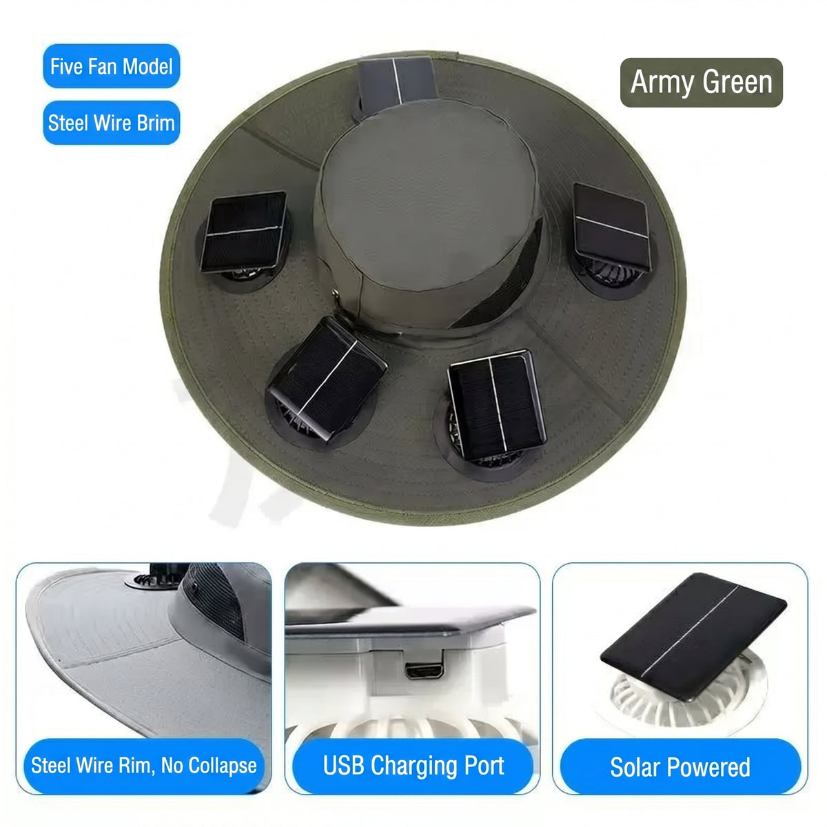 🔥 Dad’s Favorite Summer Hat Is Here❄️ 2026 New 6-Fan Solar Cooling Hat