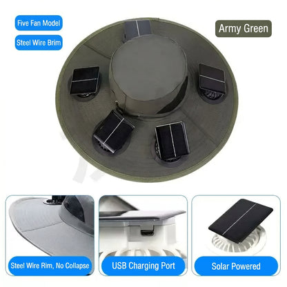 🔥 Dad’s Favorite Summer Hat Is Here❄️ 2026 New 6-Fan Solar Cooling Hat