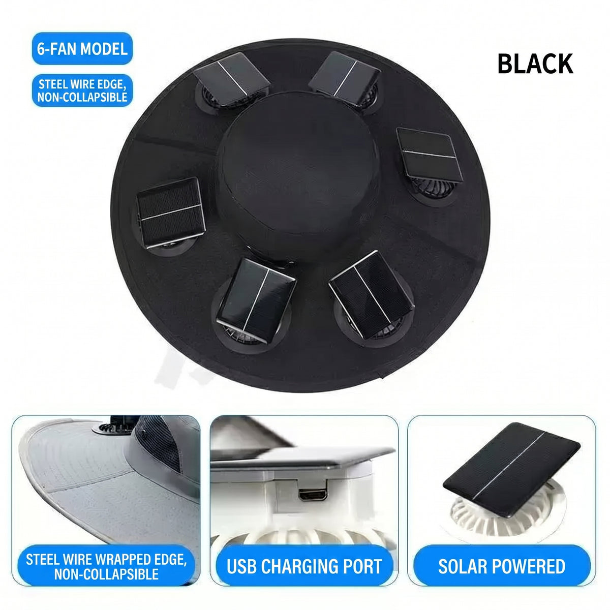 🔥 Dad’s Favorite Summer Hat Is Here❄️ 2026 New 6-Fan Solar Cooling Hat