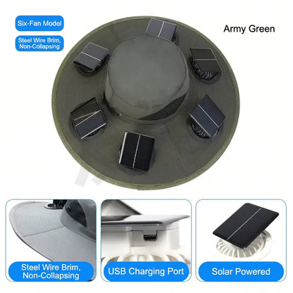 🔥 Dad’s Favorite Summer Hat Is Here❄️ 2026 New 6-Fan Solar Cooling Hat