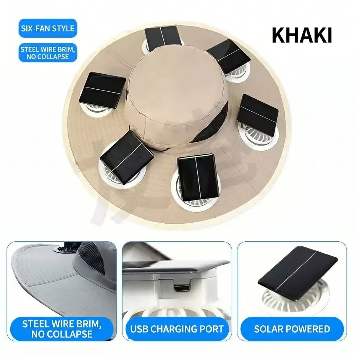🔥 Dad’s Favorite Summer Hat Is Here❄️ 2026 New 6-Fan Solar Cooling Hat