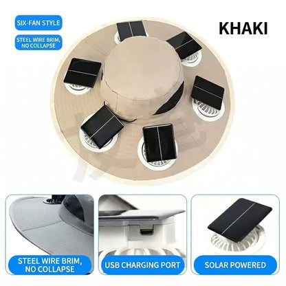 🔥 Dad’s Favorite Summer Hat Is Here❄️ 2026 New 6-Fan Solar Cooling Hat