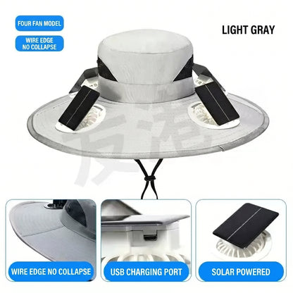 🔥 Dad’s Favorite Summer Hat Is Here❄️ 2026 New 6-Fan Solar Cooling Hat