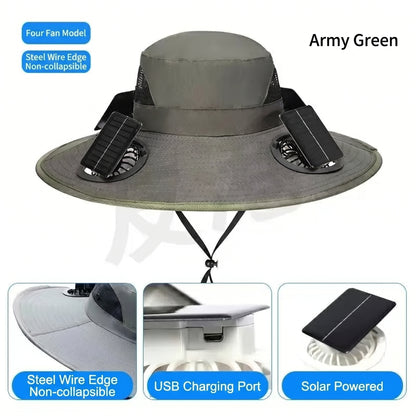 🔥 Dad’s Favorite Summer Hat Is Here❄️ 2026 New 6-Fan Solar Cooling Hat